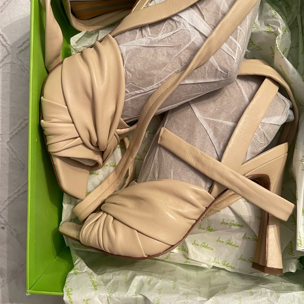 Brand new never worn lace up square toe heels.